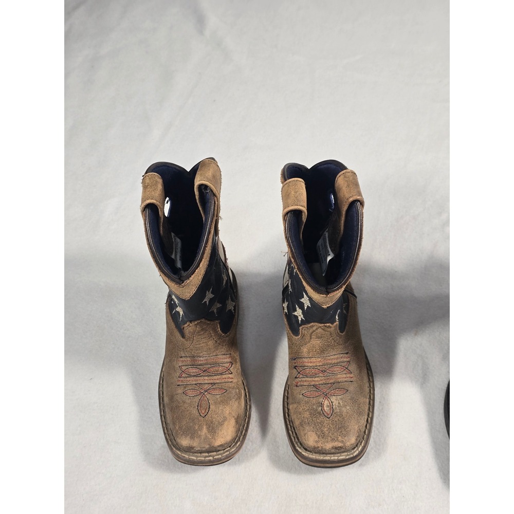 Cody James Kids American Flag Western Boots Size 9D Brown Patriotic 43880